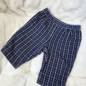 Navy Plaid Pants